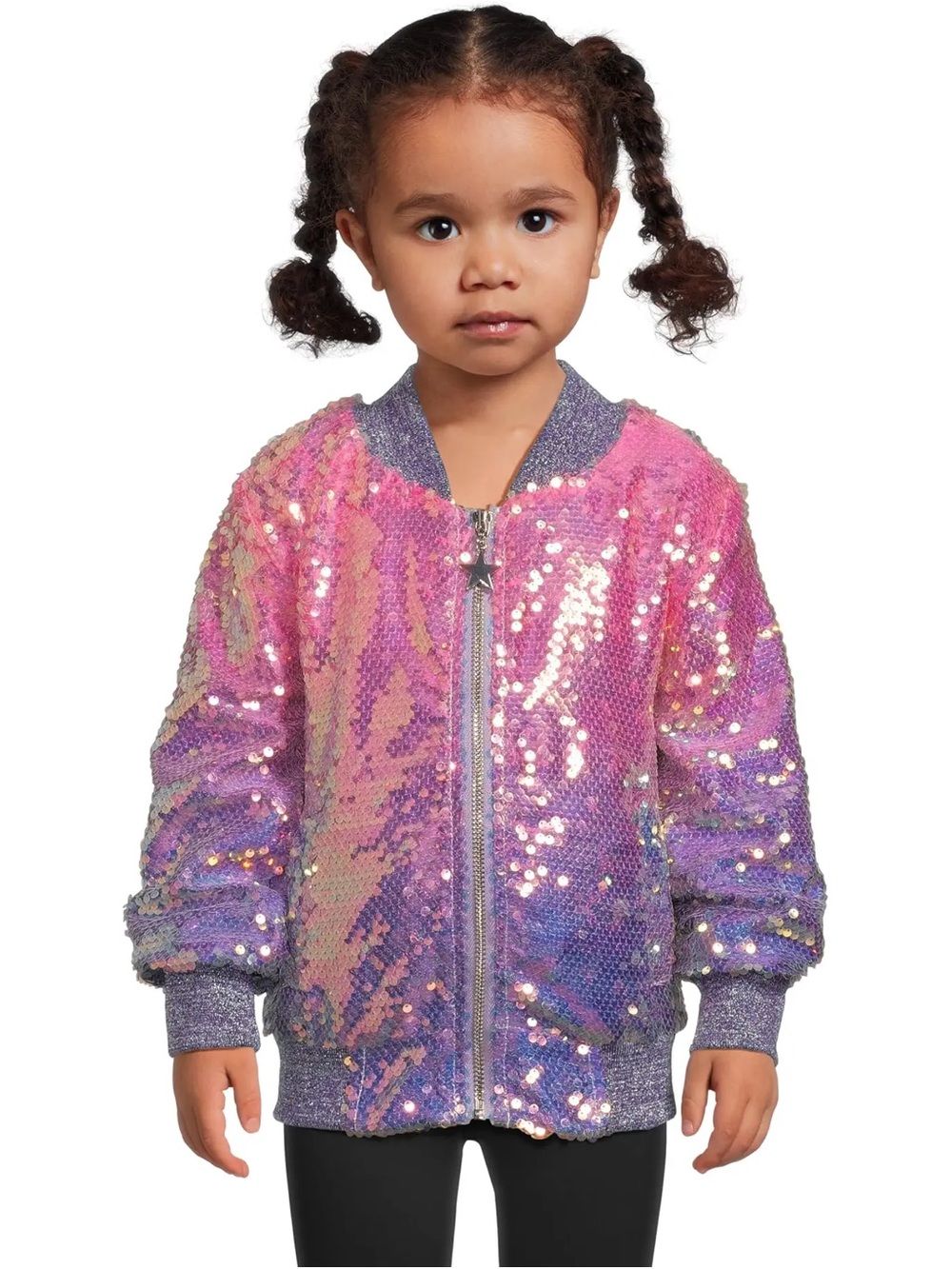 Lola and The Boys Lavender Haze Sequin Bomber